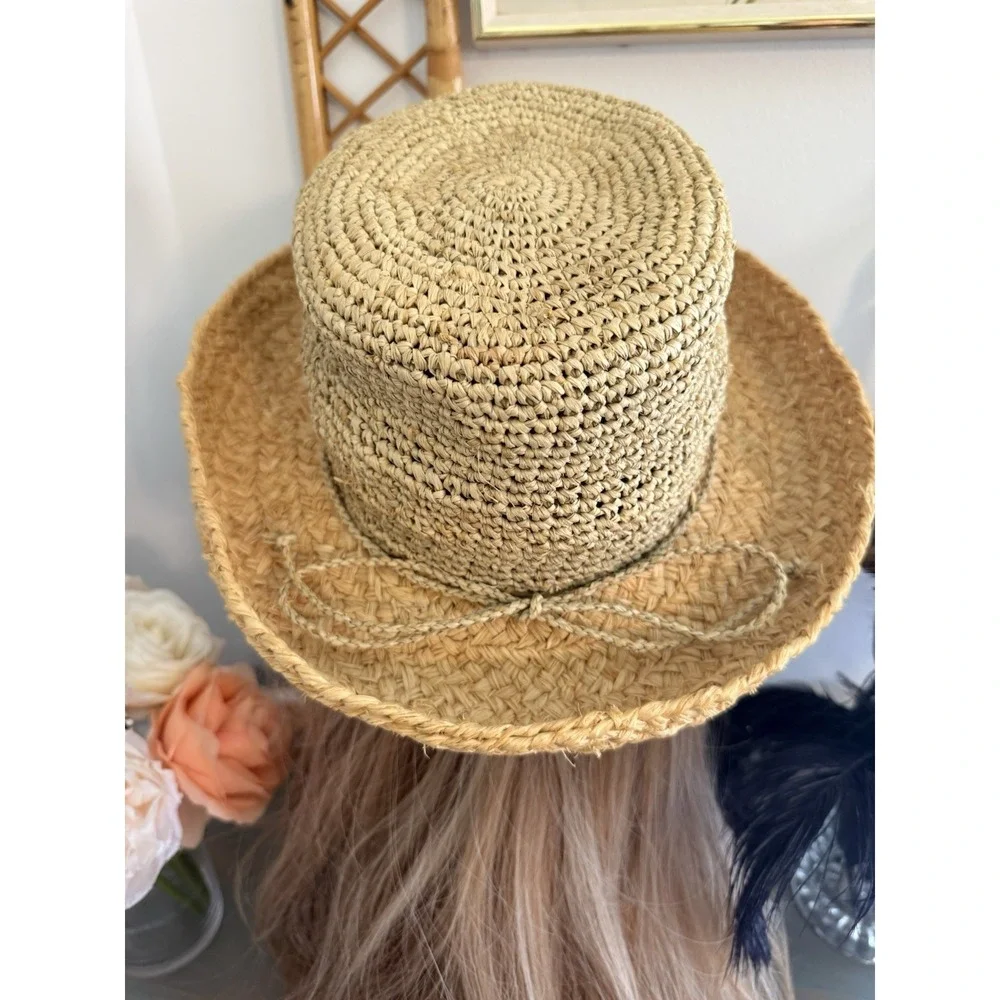 Orvis Straw Hat Womens Fedora Bucket Brim Fishing Beach Hiking Sun Protection 7